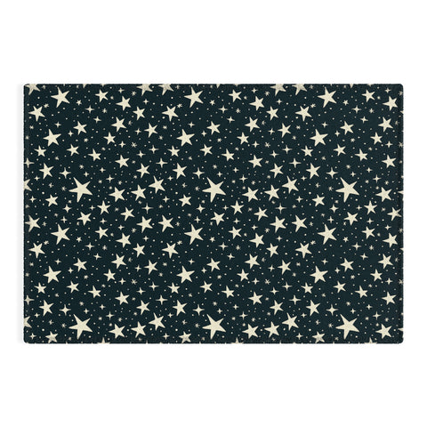 Avenie Black And White Stars Outdoor Rug