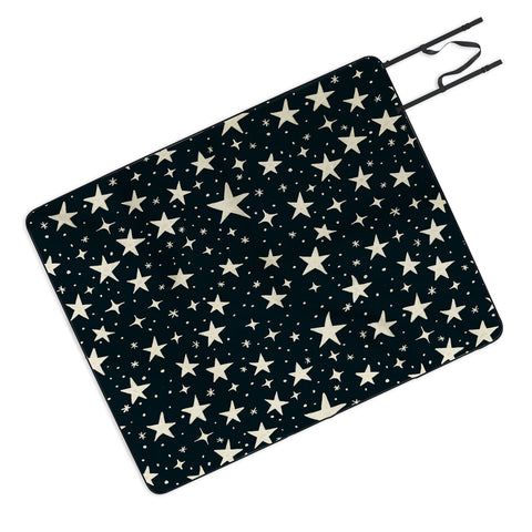 Avenie Black And White Stars Picnic Blanket