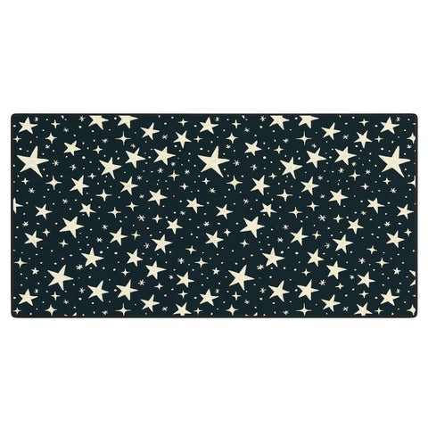 Avenie Black And White Stars Desk Mat