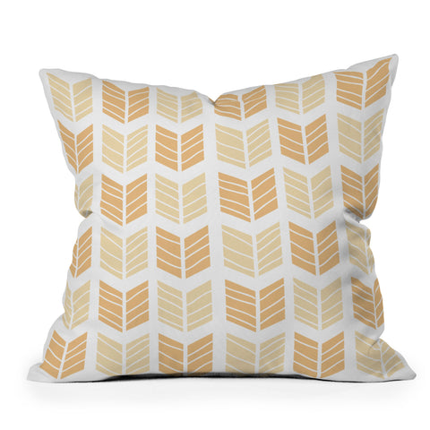 Avenie Boho Arrows Honey Outdoor Throw Pillow