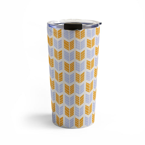 Avenie Boho Arrows Orange and Blue Travel Mug