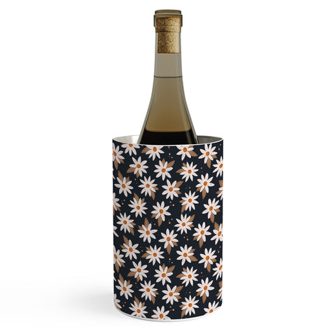 Avenie Boho Daisies In Dark Navy Wine Chiller