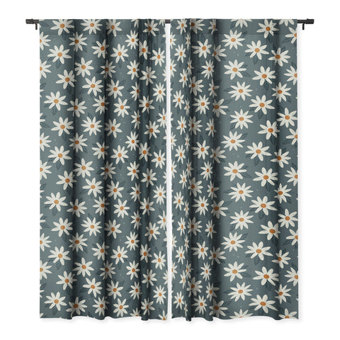 Avenie Boho Daisies In Midnight Sky Blackout Non Repeat