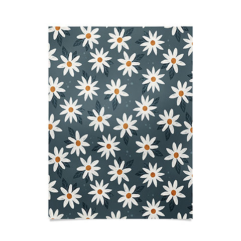 Avenie Boho Daisies In Midnight Sky Poster