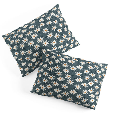 Avenie Boho Daisies In Midnight Sky Pillow Shams