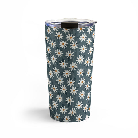 Avenie Boho Daisies In Midnight Sky Travel Mug
