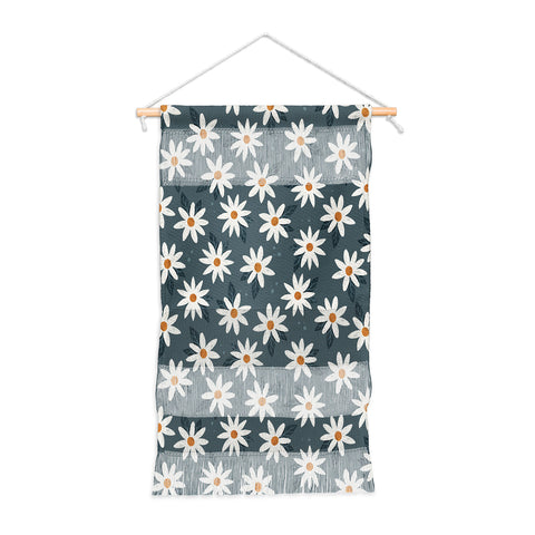 Avenie Boho Daisies In Midnight Sky Wall Hanging Portrait