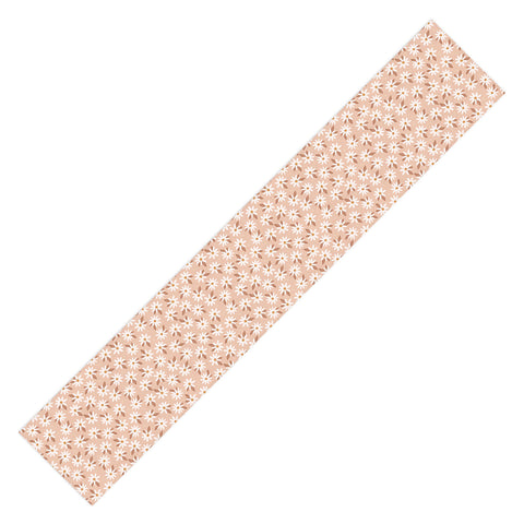 Avenie Boho Daisies In Sand Pink Table Runner