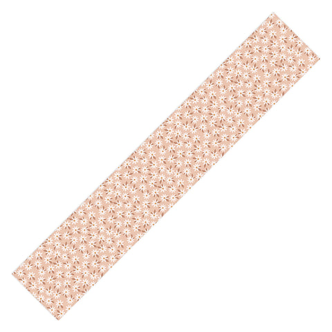 Avenie Boho Daisies In Sand Pink Table Runner