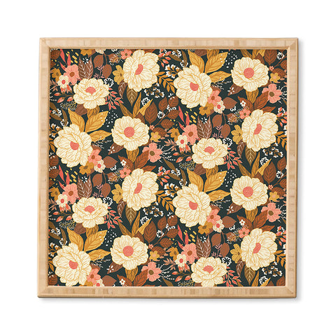 Avenie Boho Floral Autumn Framed Wall Art
