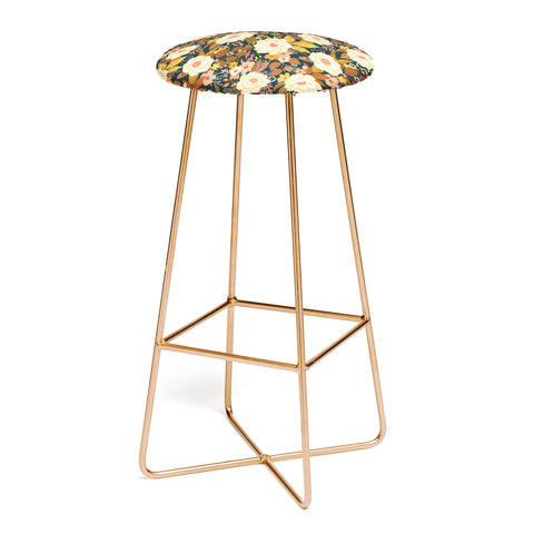 Avenie Boho Floral Autumn Bar Stool