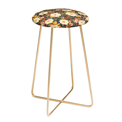 Avenie Boho Floral Autumn Counter Stool