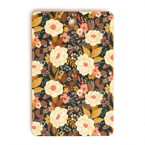 Avenie Boho Floral Autumn Cutting Board Rectangle