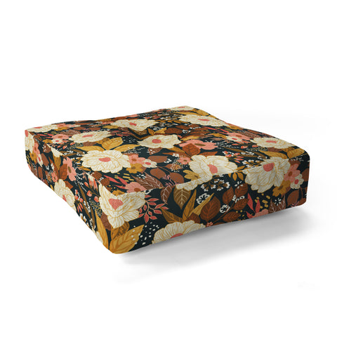 Avenie Boho Floral Autumn Floor Pillow Square