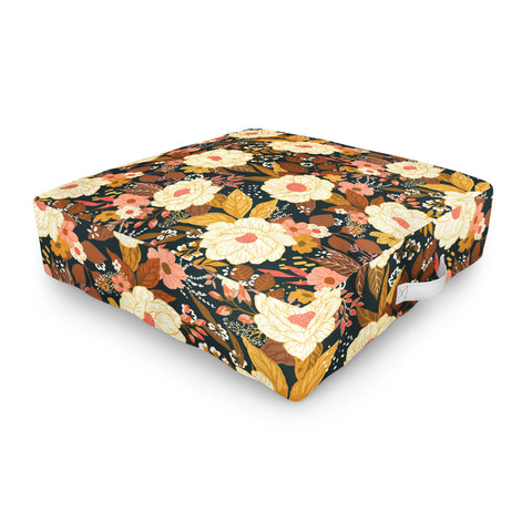 Avenie Boho Floral Autumn Outdoor Floor Cushion