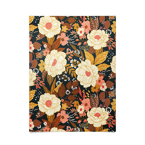 Avenie Boho Floral Autumn Poster