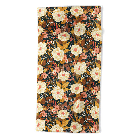 Avenie Boho Floral Autumn Beach Towel