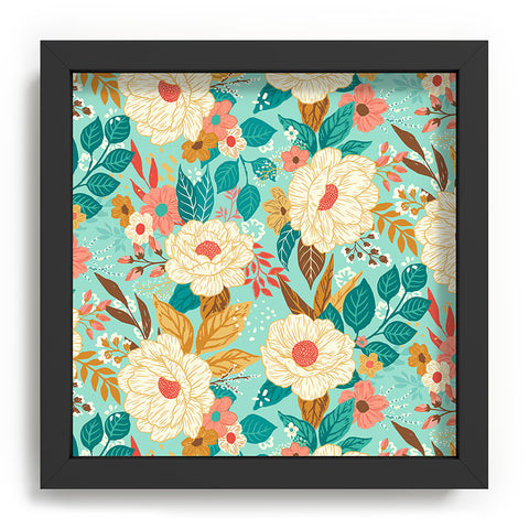Avenie Boho Floral Summer Recessed Framing Square