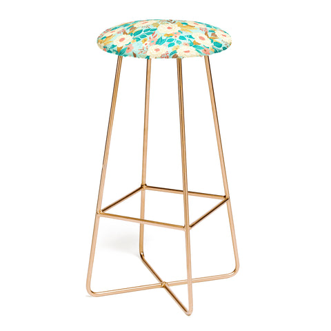 Avenie Boho Floral Summer Bar Stool