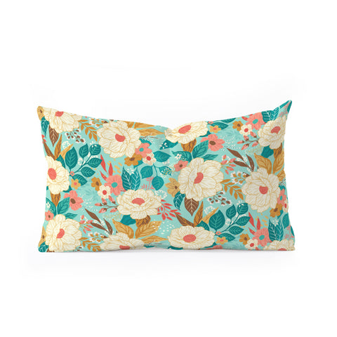 Avenie Boho Floral Summer Oblong Throw Pillow