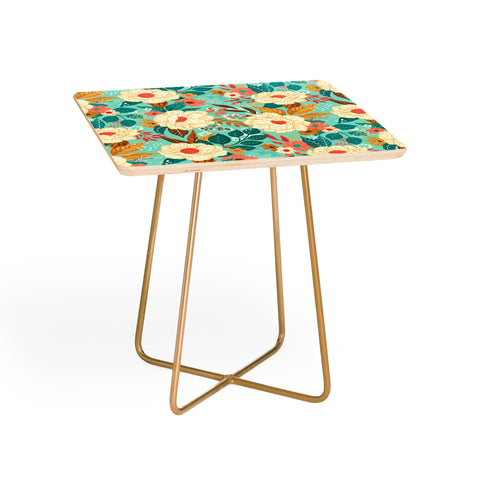 Avenie Boho Floral Summer Side Table