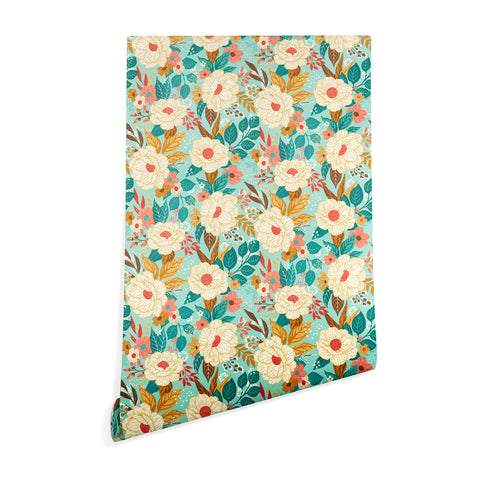 Avenie Boho Floral Summer Wallpaper