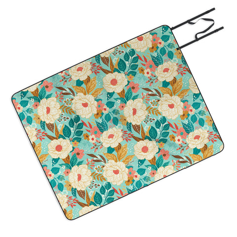 Avenie Boho Floral Summer Picnic Blanket