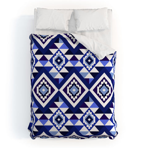 Avenie Boho Gem Blue Duvet Cover