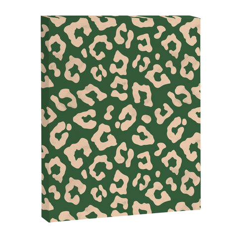 Avenie BR Cheetah Print In Green Art Canvas
