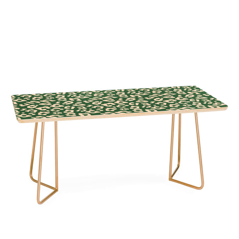 Avenie BR Cheetah Print In Green Coffee Table