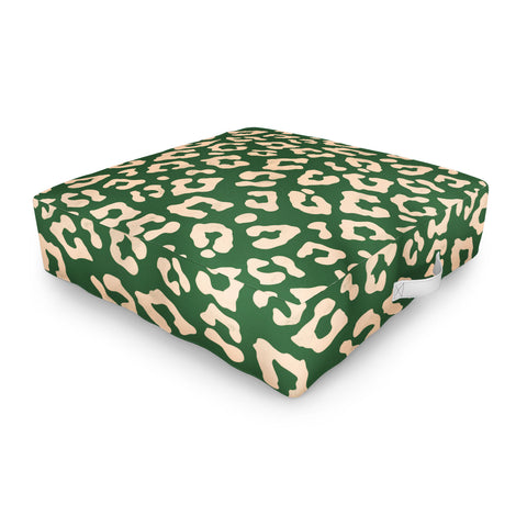 Avenie BR Cheetah Print In Green Outdoor Floor Cushion