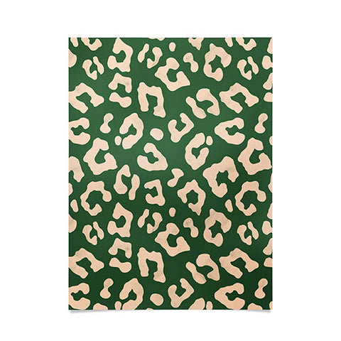 Avenie BR Cheetah Print In Green Poster