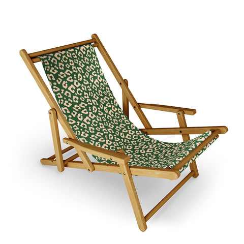 Avenie BR Cheetah Print In Green Sling Chair