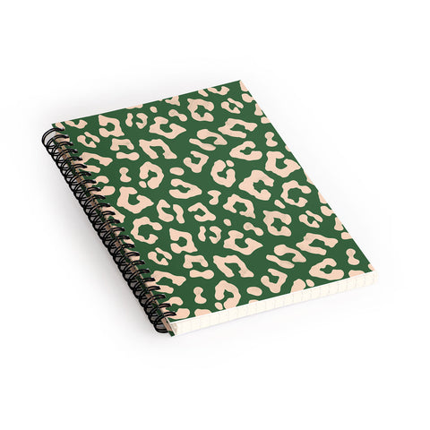 Avenie BR Cheetah Print In Green Spiral Notebook