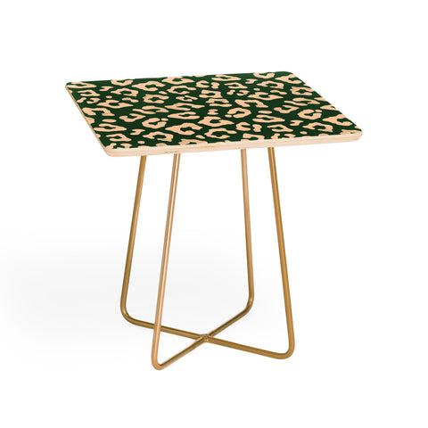 Avenie BR Cheetah Print In Green Side Table