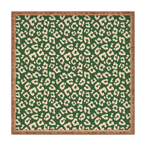 Avenie BR Cheetah Print In Green Square Tray
