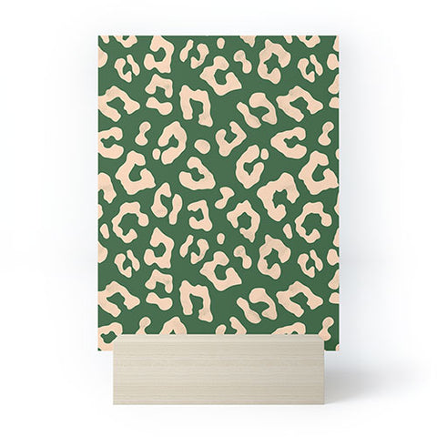 Avenie BR Cheetah Print In Green Mini Art Print