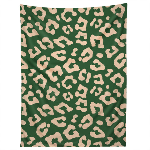 Avenie BR Cheetah Print In Green Tapestry