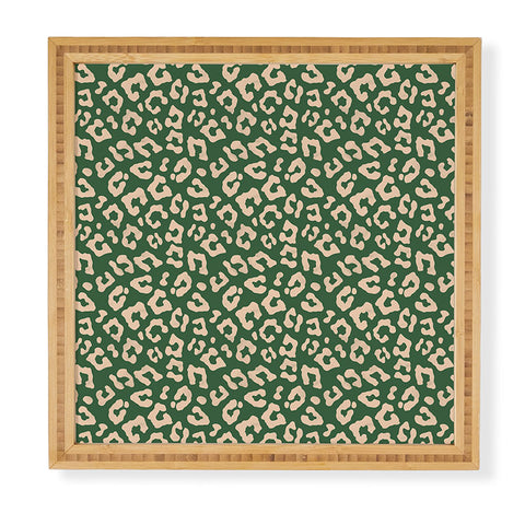 Avenie BR Cheetah Print In Green Framed Wall Art
