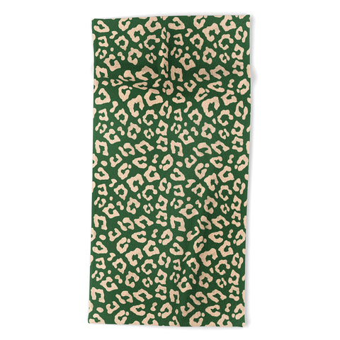Avenie BR Cheetah Print In Green Beach Towel