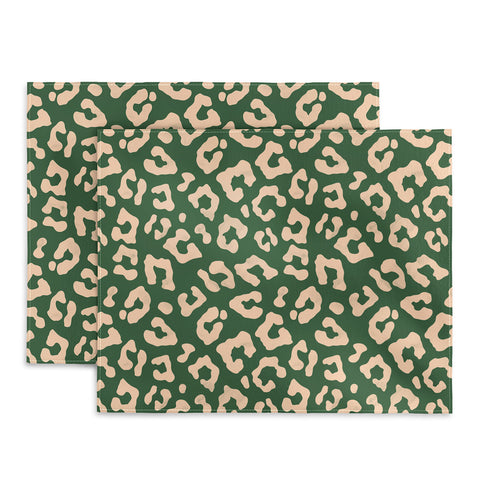 Avenie BR Cheetah Print In Green Placemat