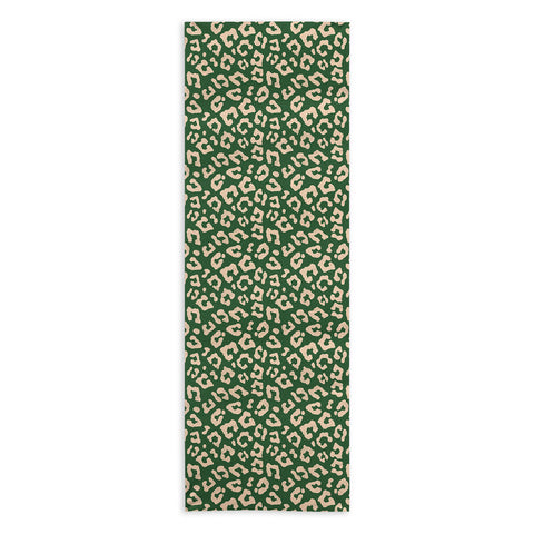 Avenie BR Cheetah Print In Green Yoga Towel