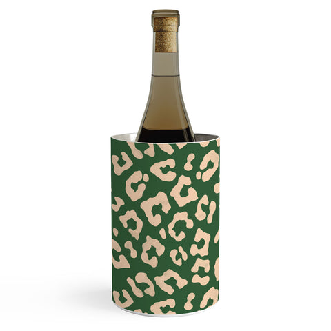 Avenie BR Cheetah Print In Green Wine Chiller