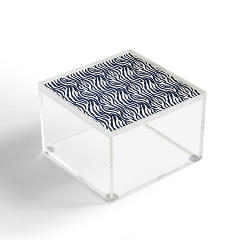 Avenie BR Navy Tiger Stripes Acrylic Box