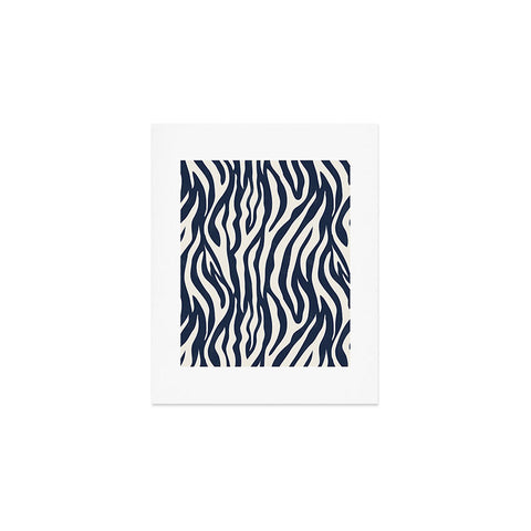 Avenie BR Navy Tiger Stripes Art Print