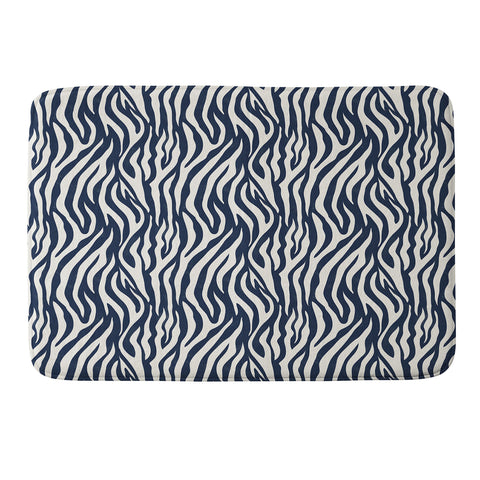Avenie BR Navy Tiger Stripes Memory Foam Bath Mat