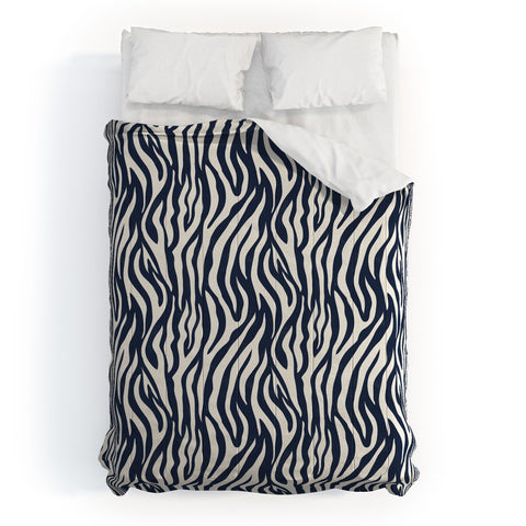Avenie BR Navy Tiger Stripes Comforter