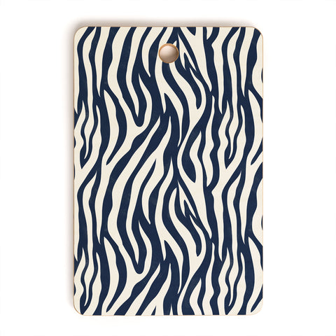 Avenie BR Navy Tiger Stripes Cutting Board Rectangle