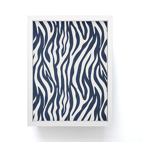 Avenie BR Navy Tiger Stripes Framed Mini Art Print