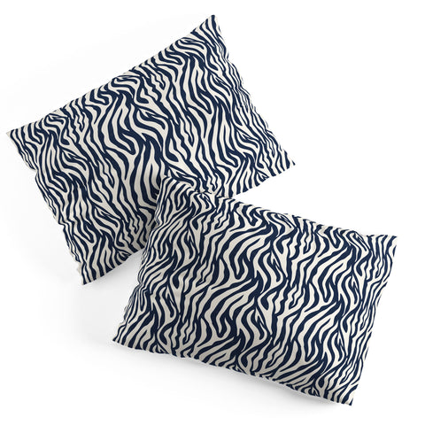Avenie BR Navy Tiger Stripes Pillow Shams